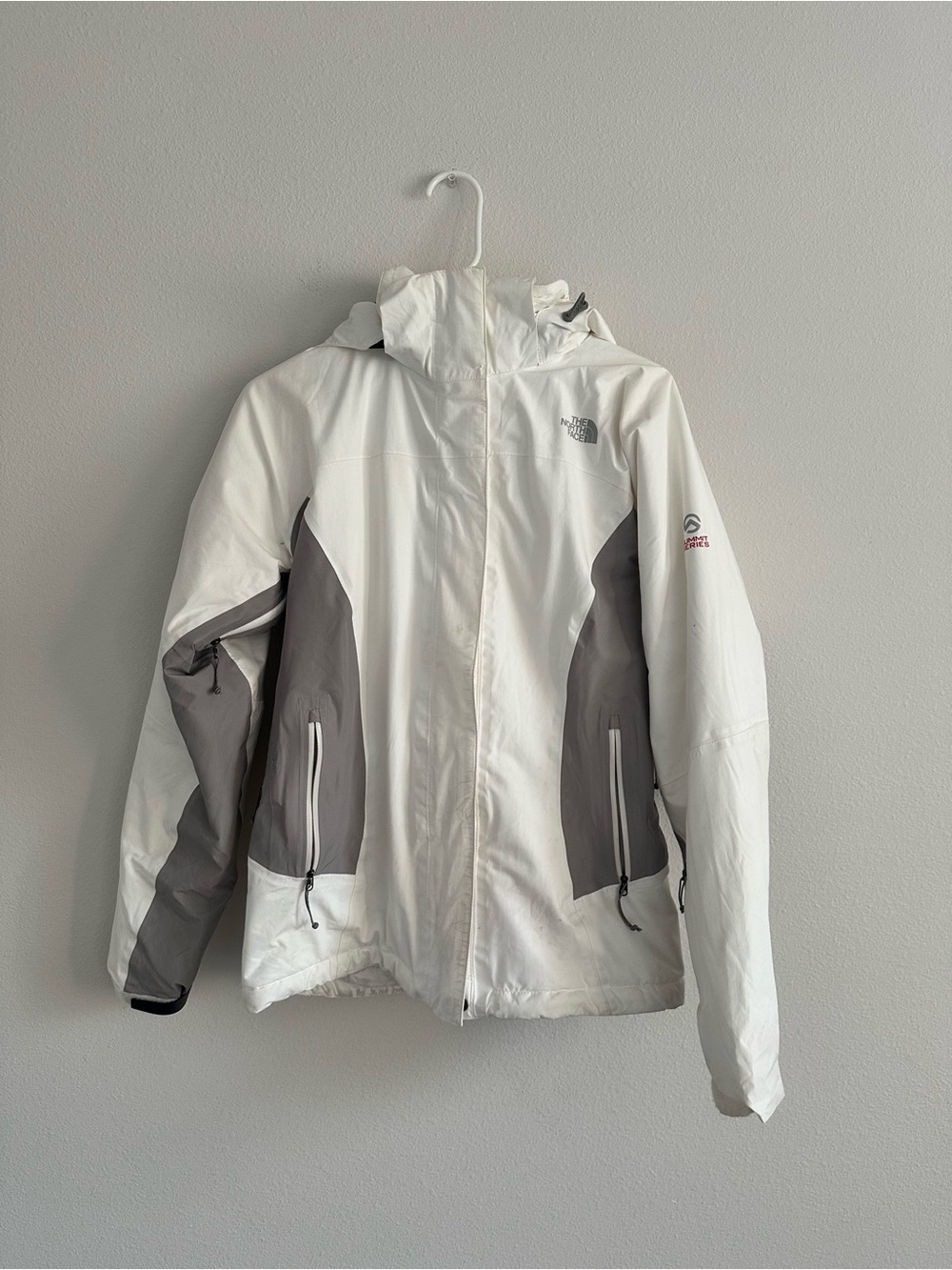The North Face Women’s Summit Series Jacket White Gray HyVent Size M Gorpcore